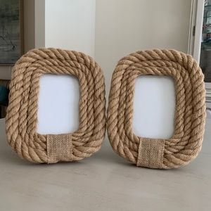 NWOT!  4X6  Hemp Rope Picture Frames - SET OF 2!